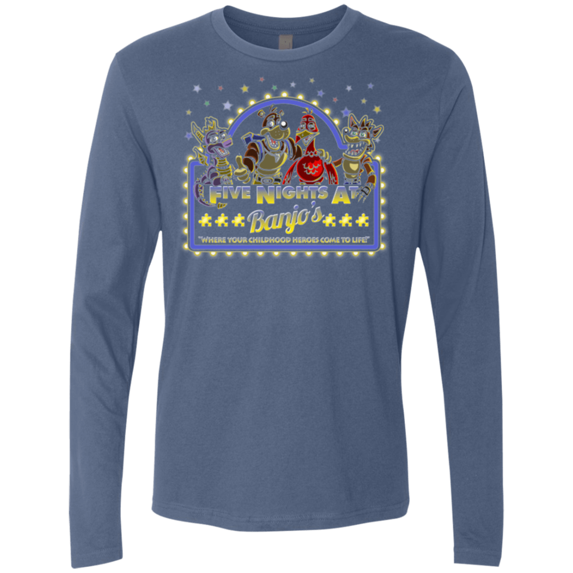 T-Shirts Indigo / Small Five Nights at Banjos Men's Premium Long Sleeve