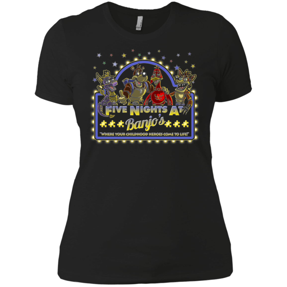 T-Shirts Black / X-Small Five Nights at Banjos Women's Premium T-Shirt
