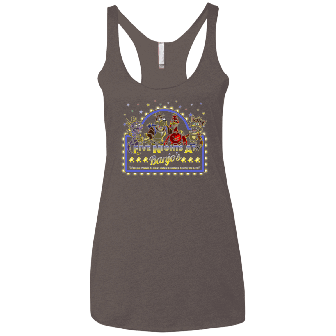 T-Shirts Macchiato / X-Small Five Nights at Banjos Women's Triblend Racerback Tank