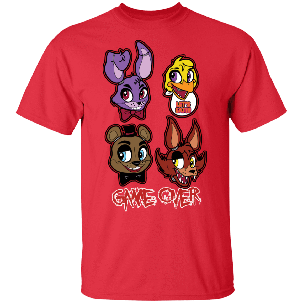 T-Shirts Red / S Five Nights at Freddys Game Over T-Shirt