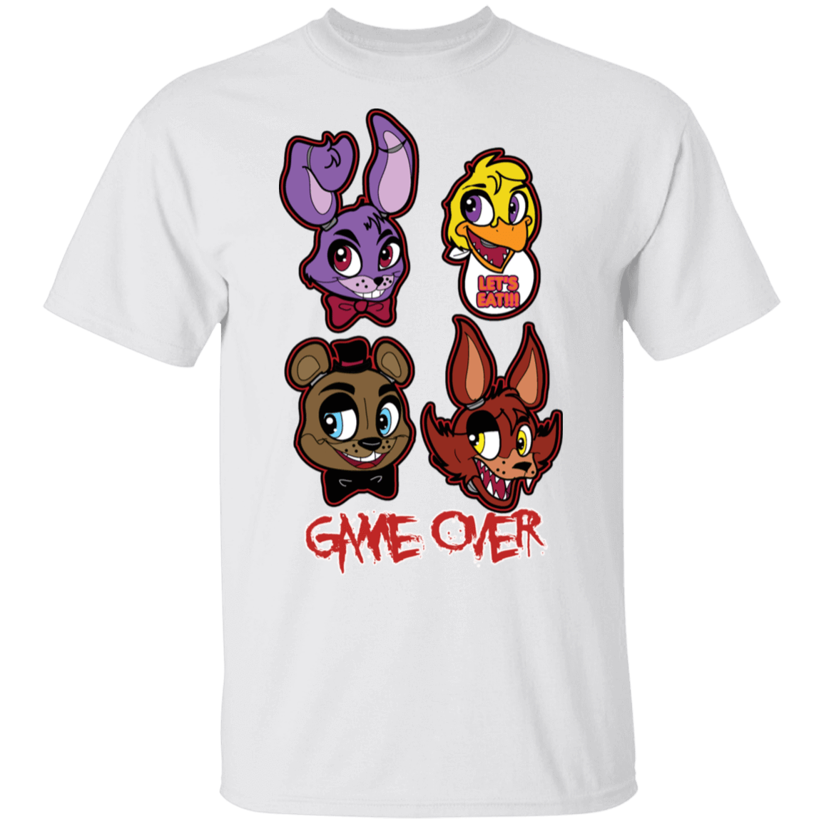 T-Shirts White / S Five Nights at Freddys Game Over T-Shirt