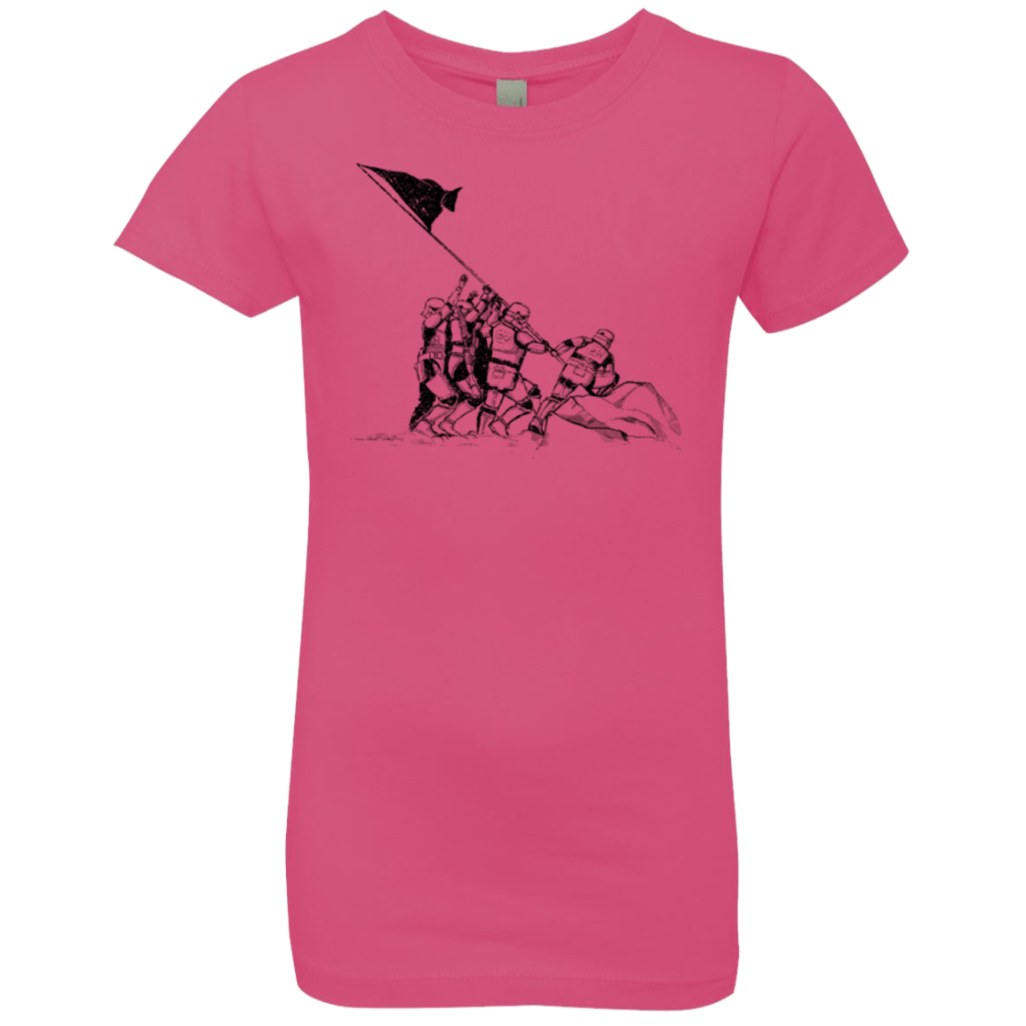 T-Shirts Hot Pink / YXS Flags Of Our Emperor Girls Premium T-Shirt