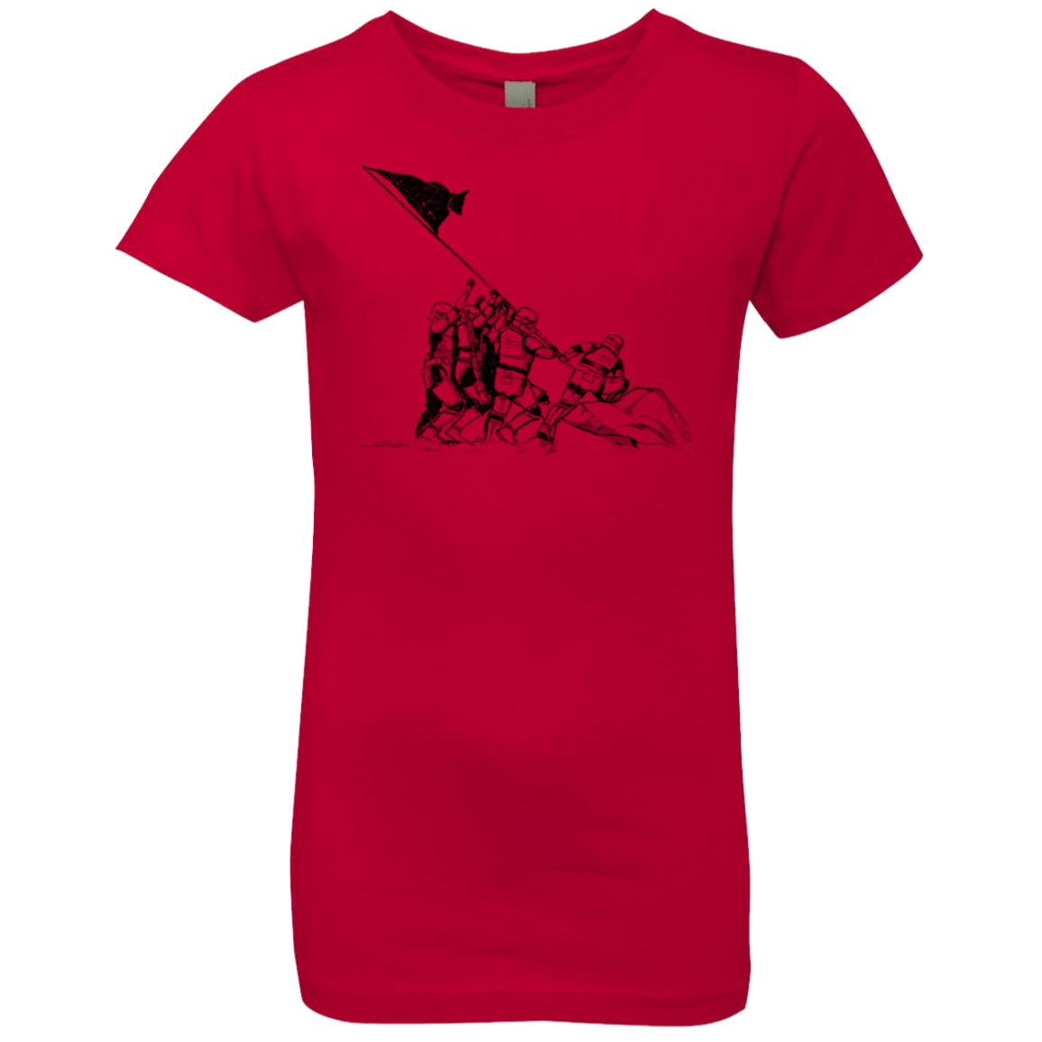 T-Shirts Red / YXS Flags Of Our Emperor Girls Premium T-Shirt