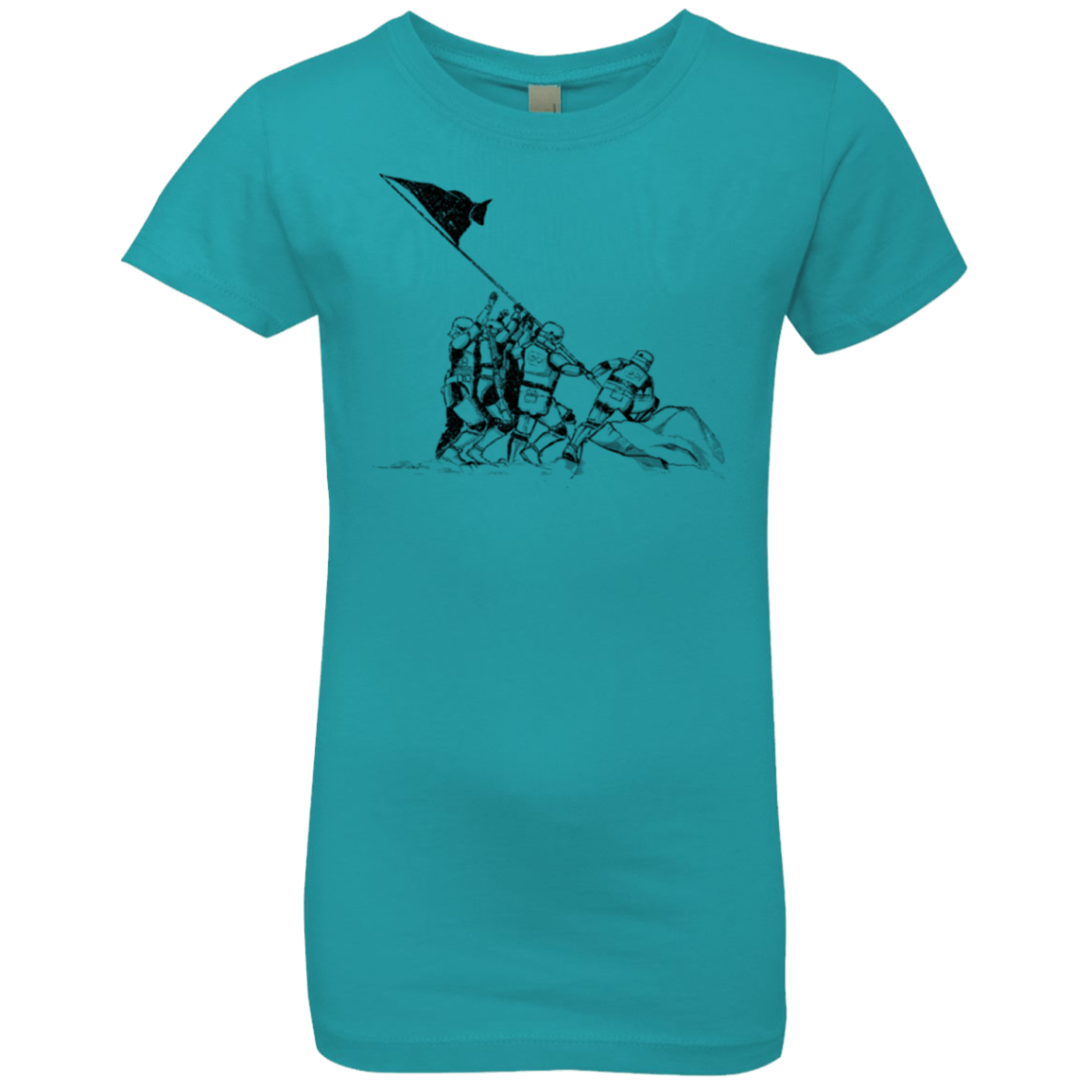 T-Shirts Tahiti Blue / YXS Flags Of Our Emperor Girls Premium T-Shirt