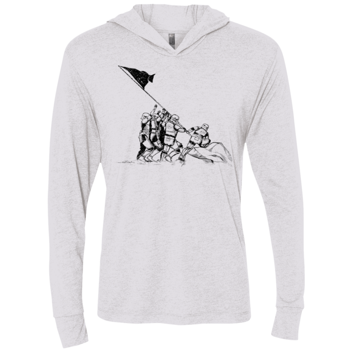 T-Shirts Heather White / X-Small Flags Of Our Emperor Triblend Long Sleeve Hoodie Tee