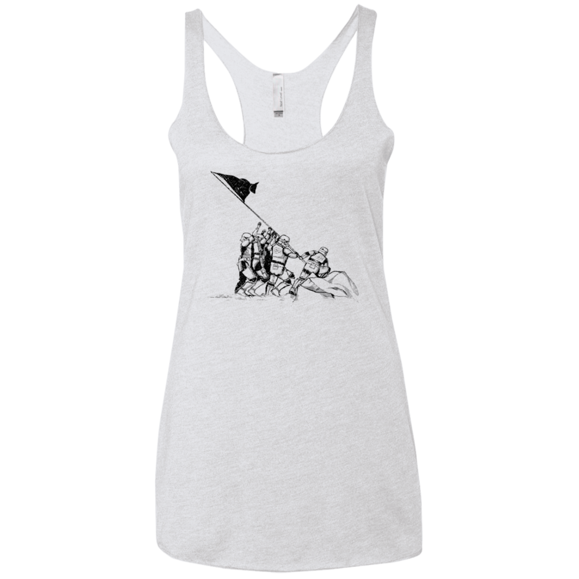 T-Shirts Heather White / X-Small Flags Of Our Emperor Women's Triblend Racerback Tank