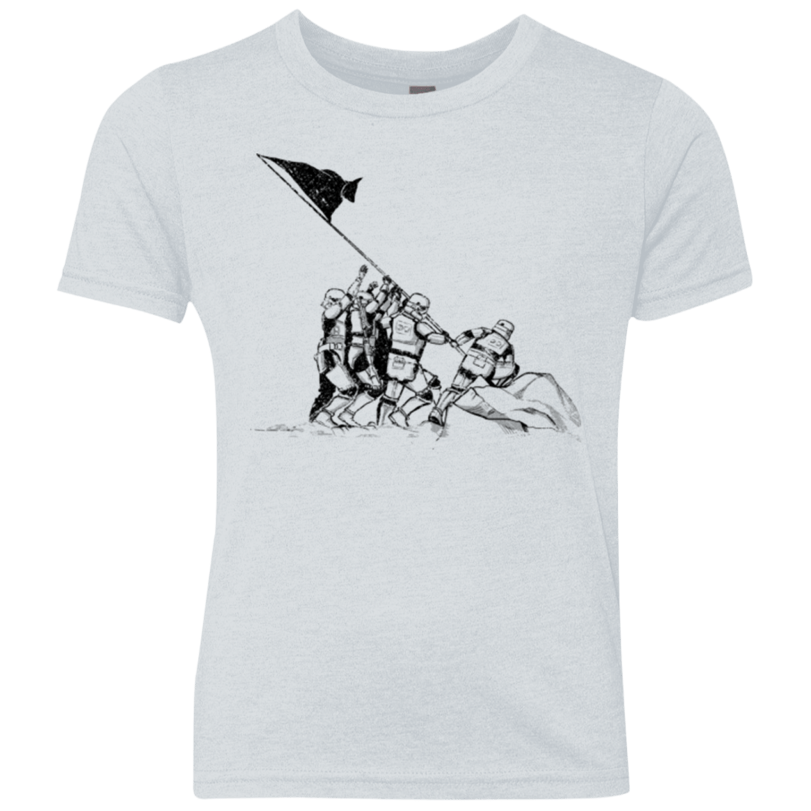 T-Shirts Heather White / YXS Flags Of Our Emperor Youth Triblend T-Shirt