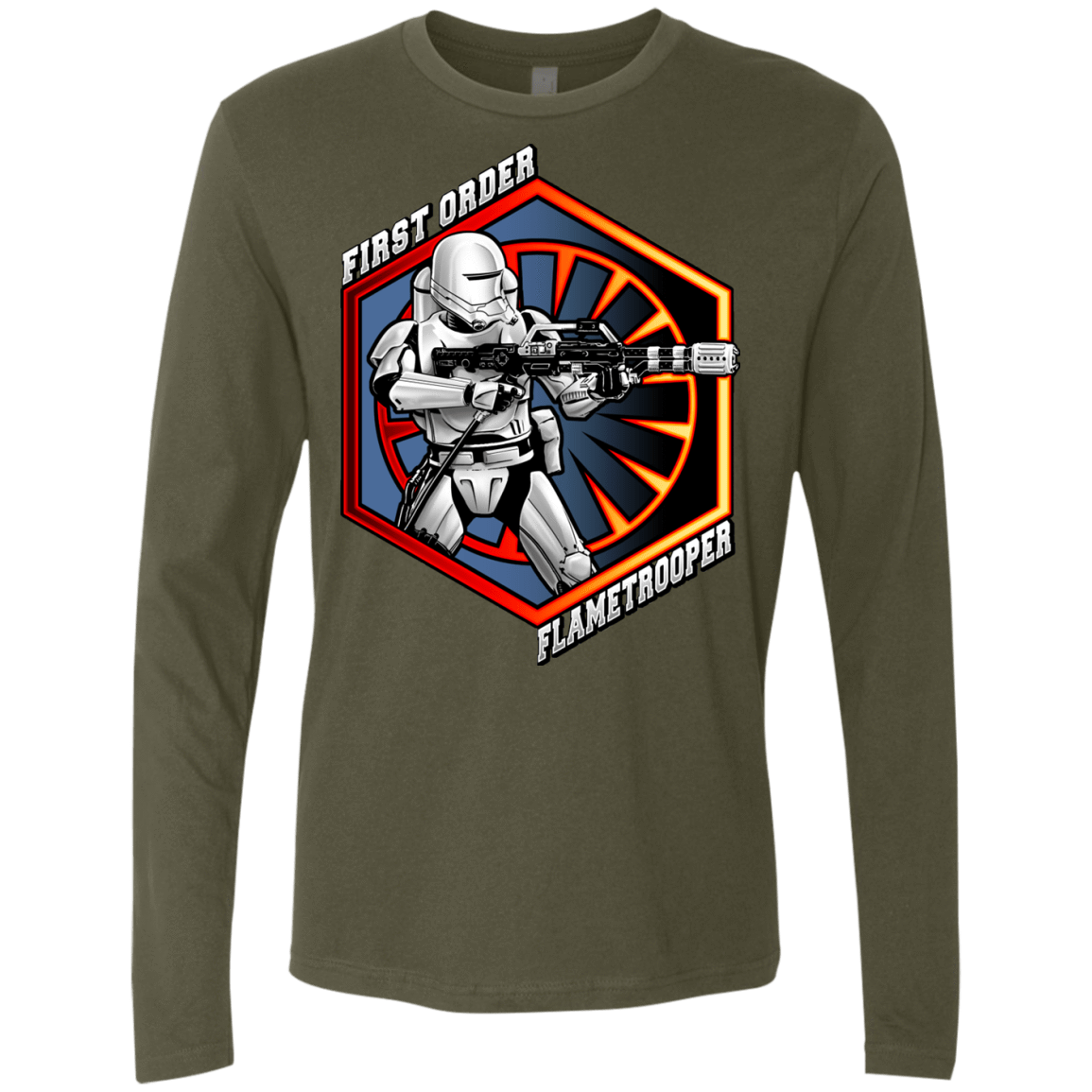 T-Shirts Military Green / Small Flametrooper Men's Premium Long Sleeve