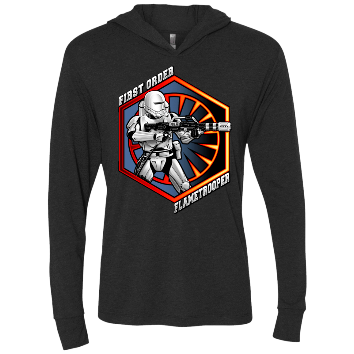 T-Shirts Vintage Black / X-Small Flametrooper Triblend Long Sleeve Hoodie Tee