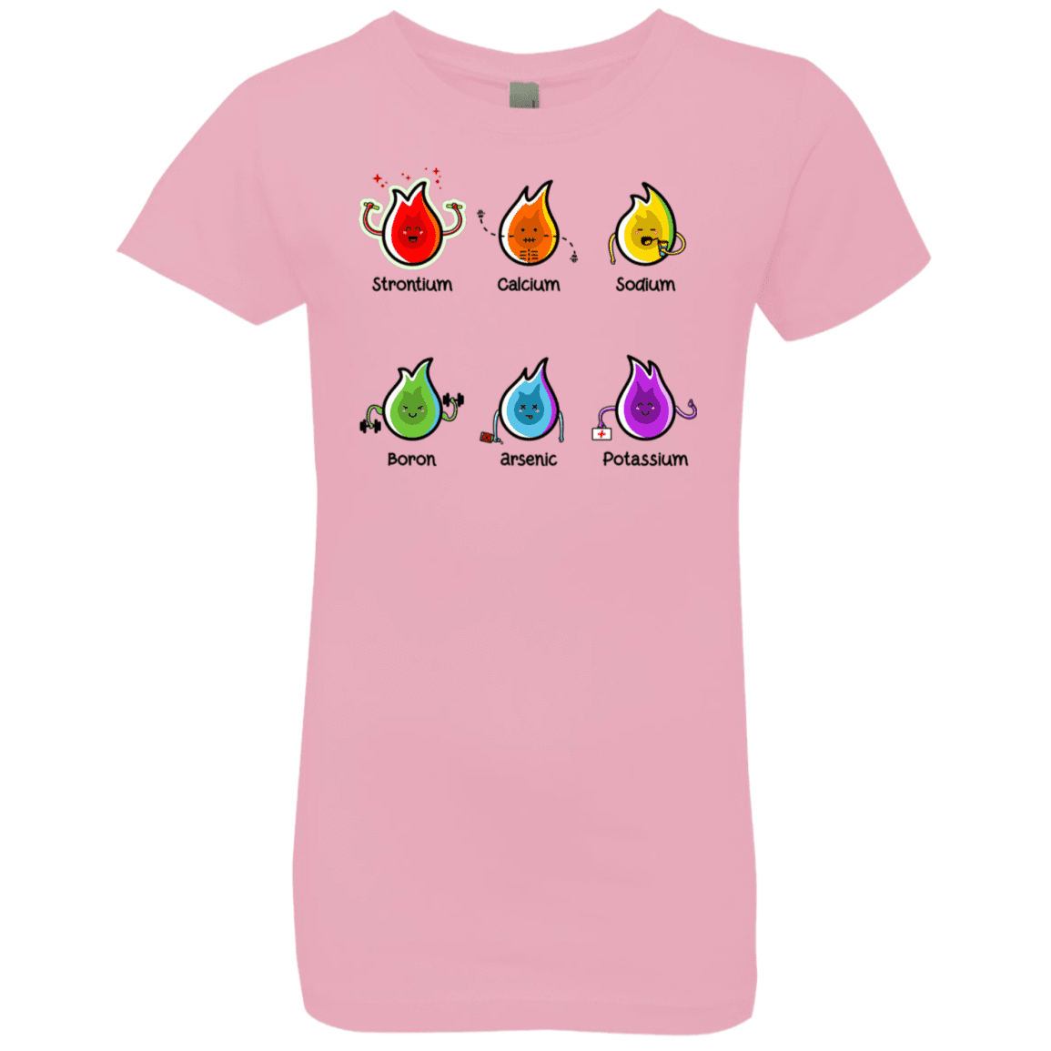 T-Shirts Light Pink / YXS Flaming Elements Science Girls Premium T-Shirt