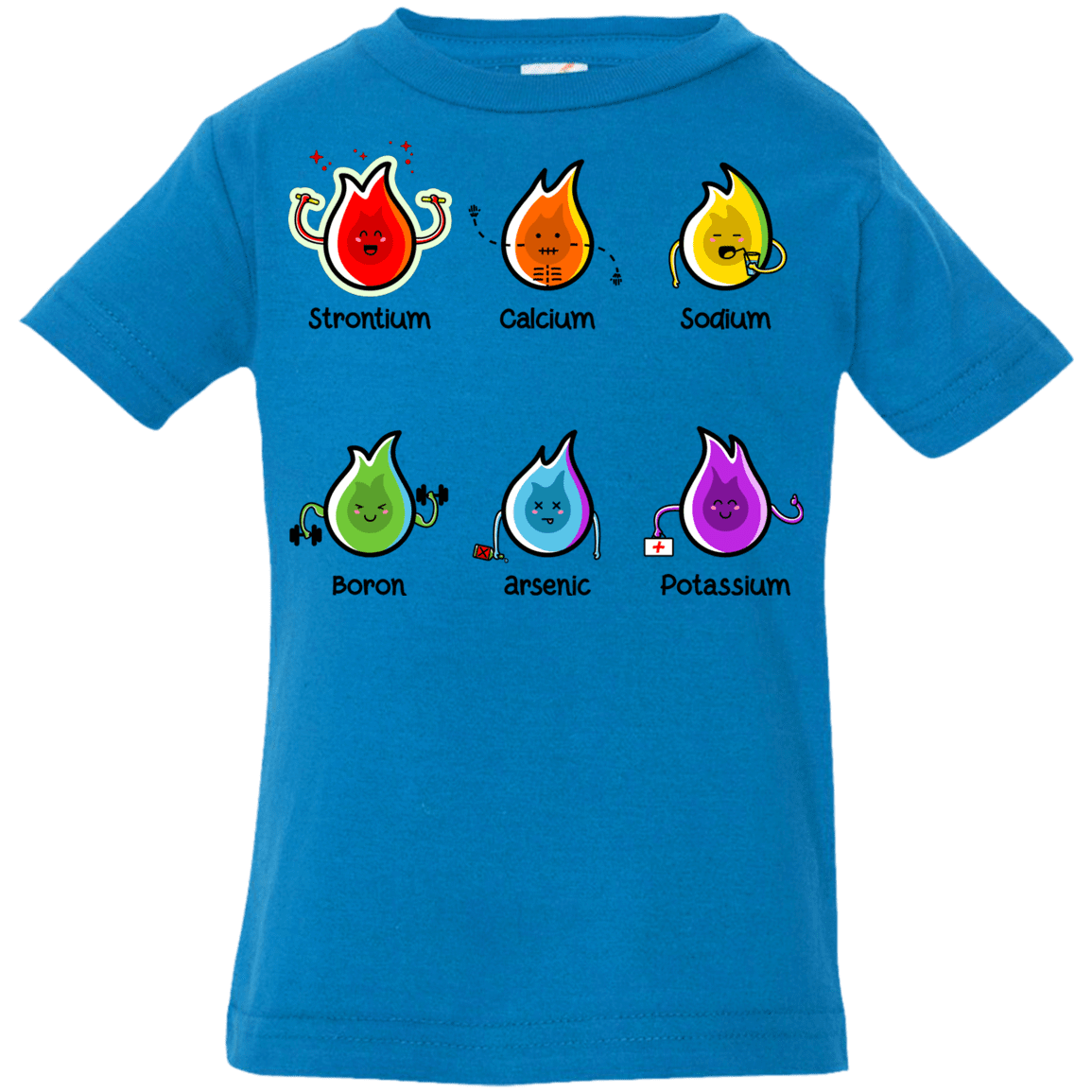 T-Shirts Cobalt / 6 Months Flaming Elements Science Infant Premium T-Shirt