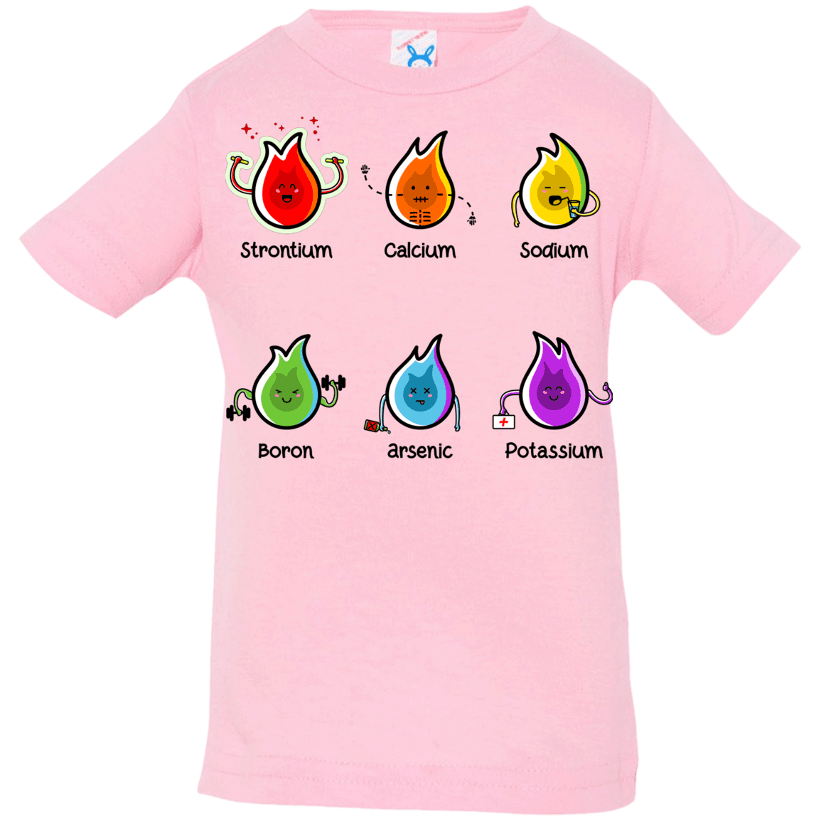 T-Shirts Pink / 6 Months Flaming Elements Science Infant Premium T-Shirt
