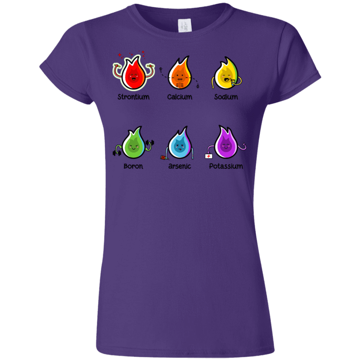 T-Shirts Purple / S Flaming Elements Science Junior Slimmer-Fit T-Shirt