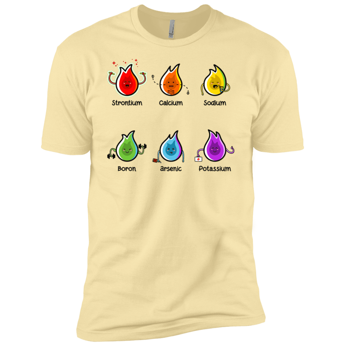T-Shirts Banana Cream / X-Small Flaming Elements Science Men's Premium T-Shirt