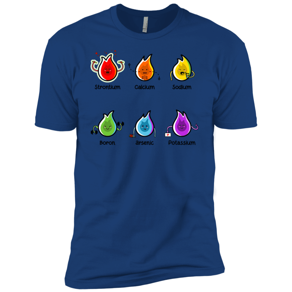 T-Shirts Royal / X-Small Flaming Elements Science Men's Premium T-Shirt