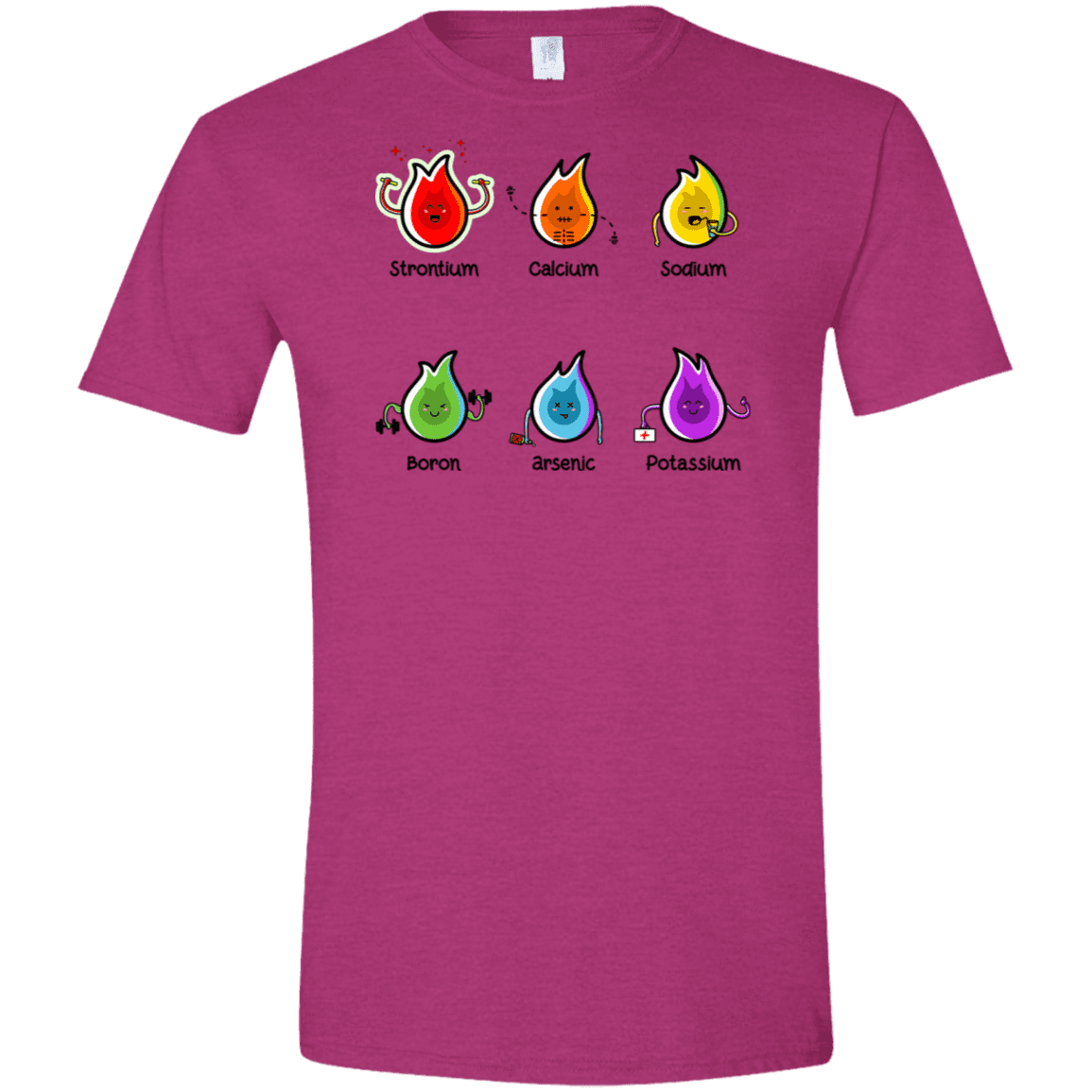 T-Shirts Antique Heliconia / S Flaming Elements Science Men's Semi-Fitted Softstyle