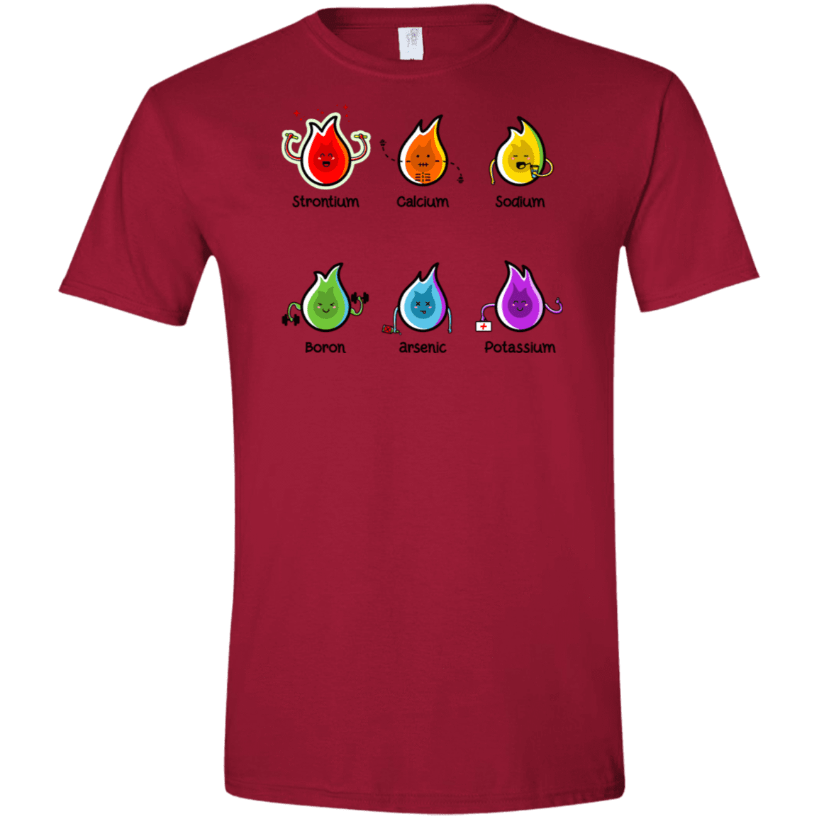 T-Shirts Cardinal Red / S Flaming Elements Science Men's Semi-Fitted Softstyle