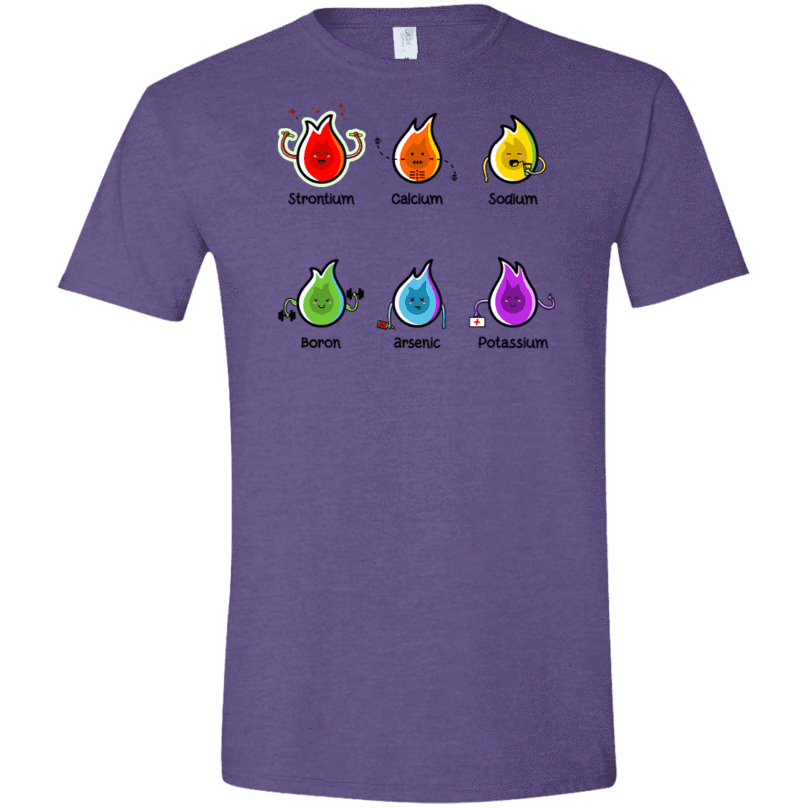 T-Shirts Heather Purple / S Flaming Elements Science Men's Semi-Fitted Softstyle