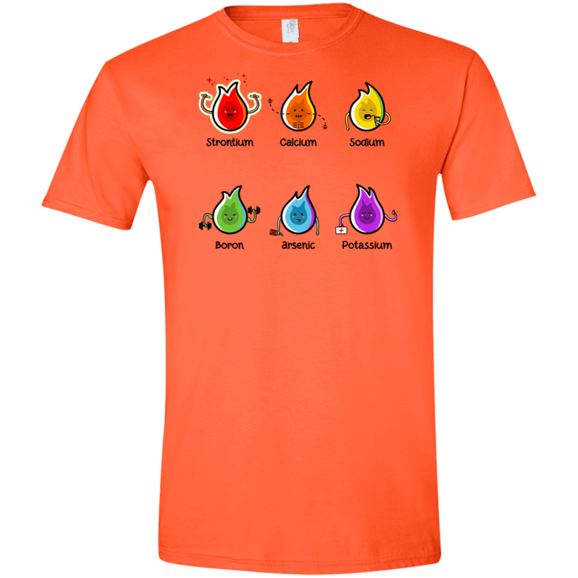 T-Shirts Orange / S Flaming Elements Science Men's Semi-Fitted Softstyle