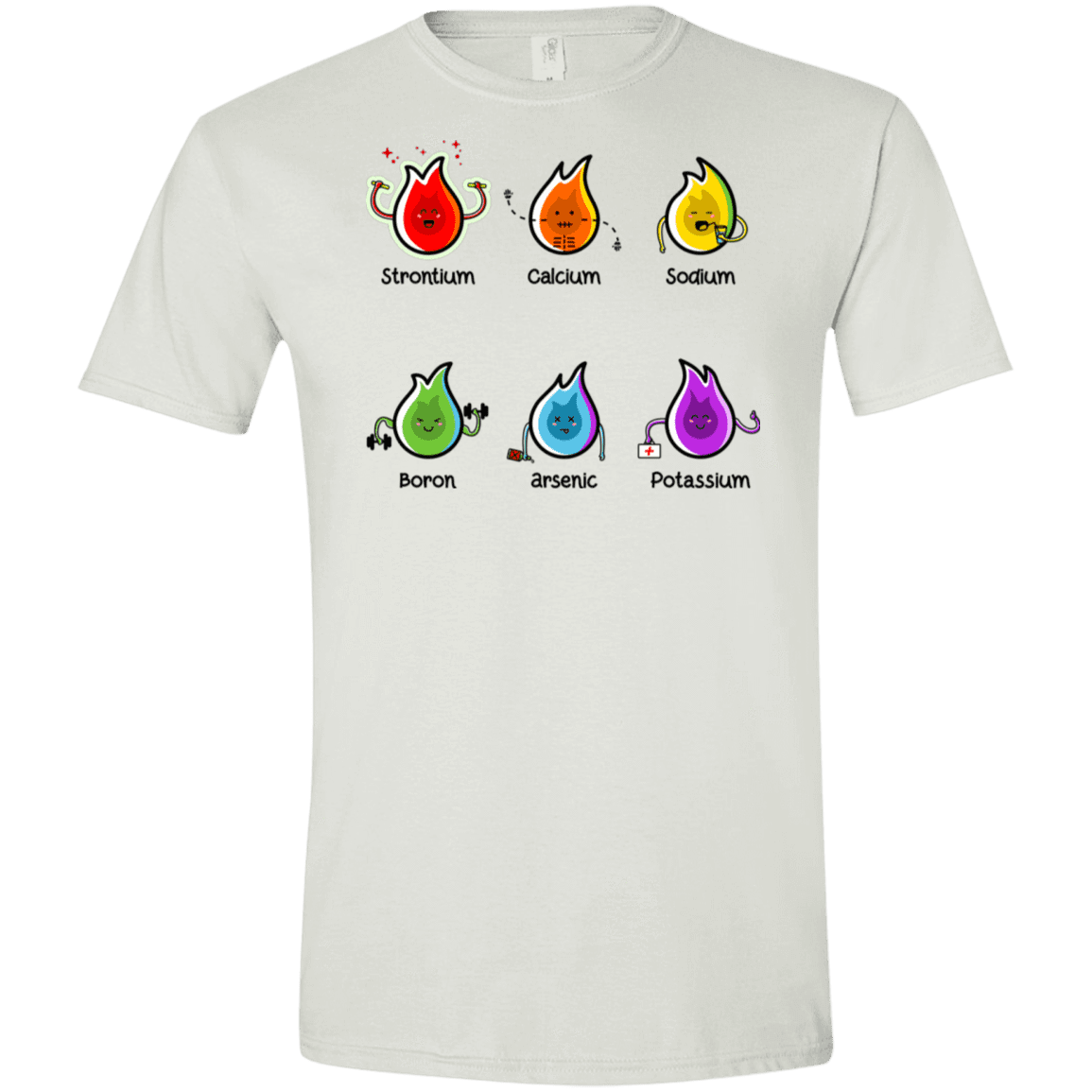 T-Shirts White / X-Small Flaming Elements Science Men's Semi-Fitted Softstyle