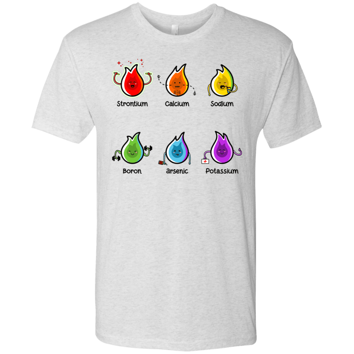 T-Shirts Heather White / S Flaming Elements Science Men's Triblend T-Shirt