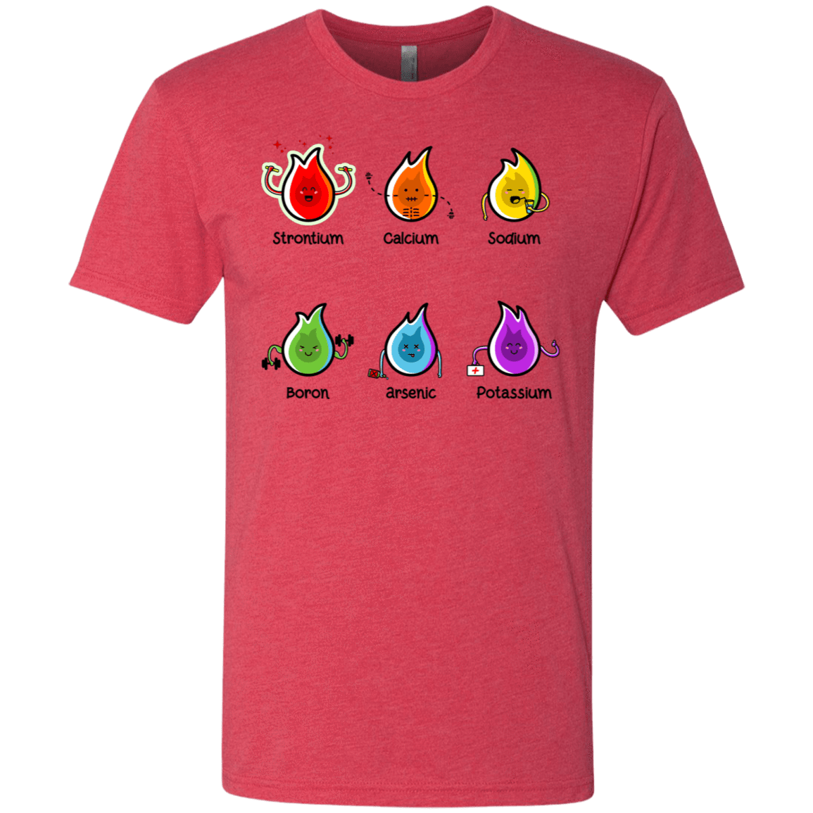 T-Shirts Vintage Red / S Flaming Elements Science Men's Triblend T-Shirt