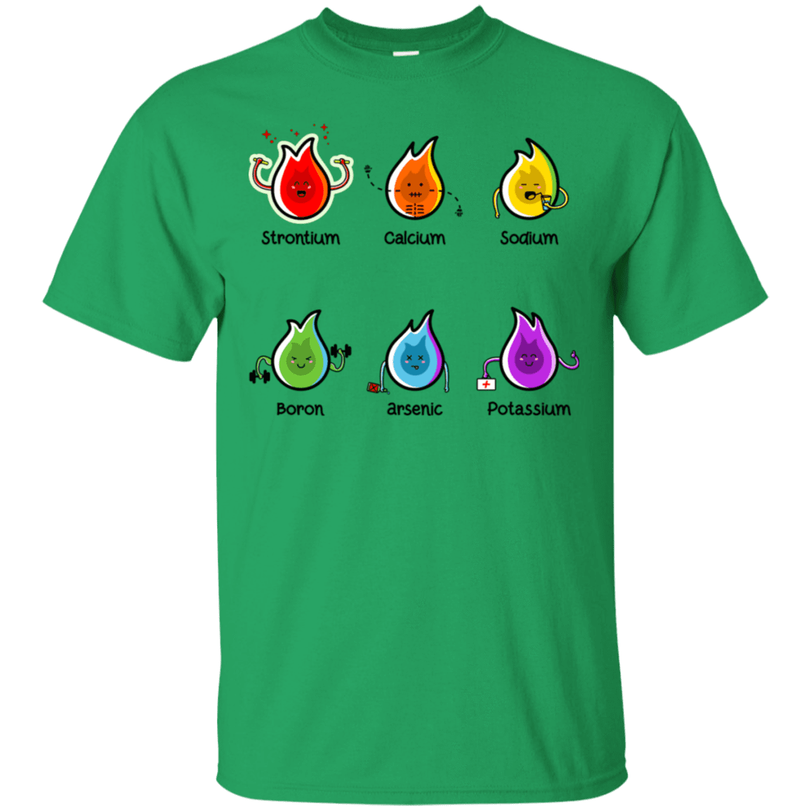 T-Shirts Irish Green / S Flaming Elements Science T-Shirt