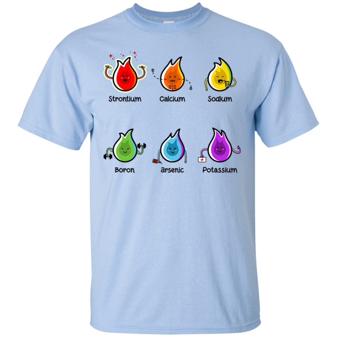 T-Shirts Light Blue / S Flaming Elements Science T-Shirt