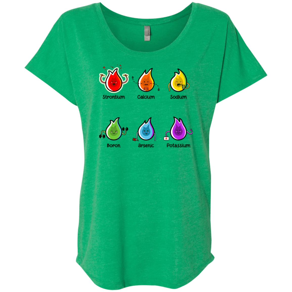 T-Shirts Envy / X-Small Flaming Elements Science Triblend Dolman Sleeve