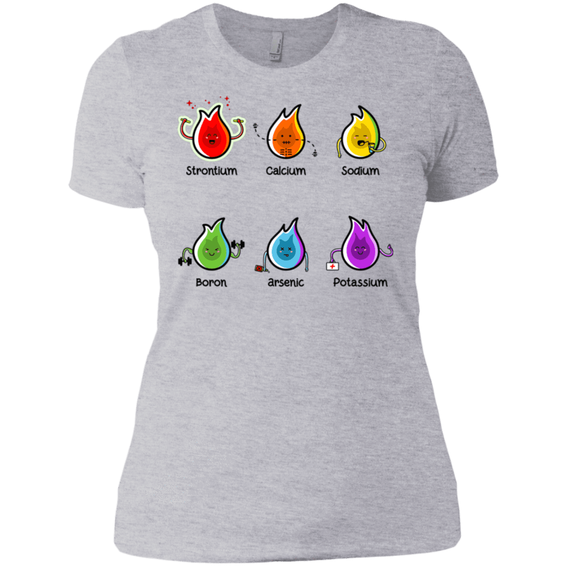 T-Shirts Heather Grey / X-Small Flaming Elements Science Women's Premium T-Shirt