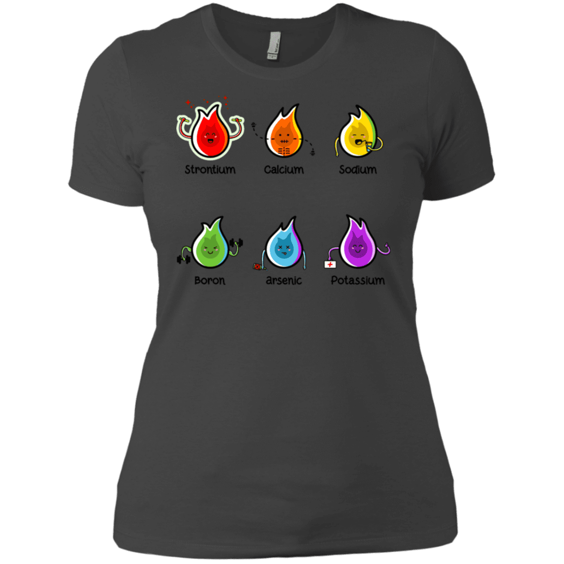 T-Shirts Heavy Metal / X-Small Flaming Elements Science Women's Premium T-Shirt
