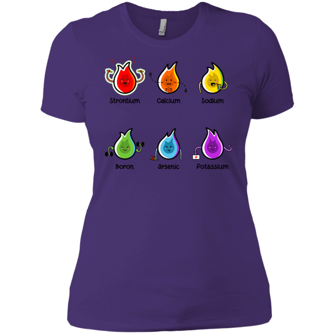 T-Shirts Purple Rush/ / X-Small Flaming Elements Science Women's Premium T-Shirt