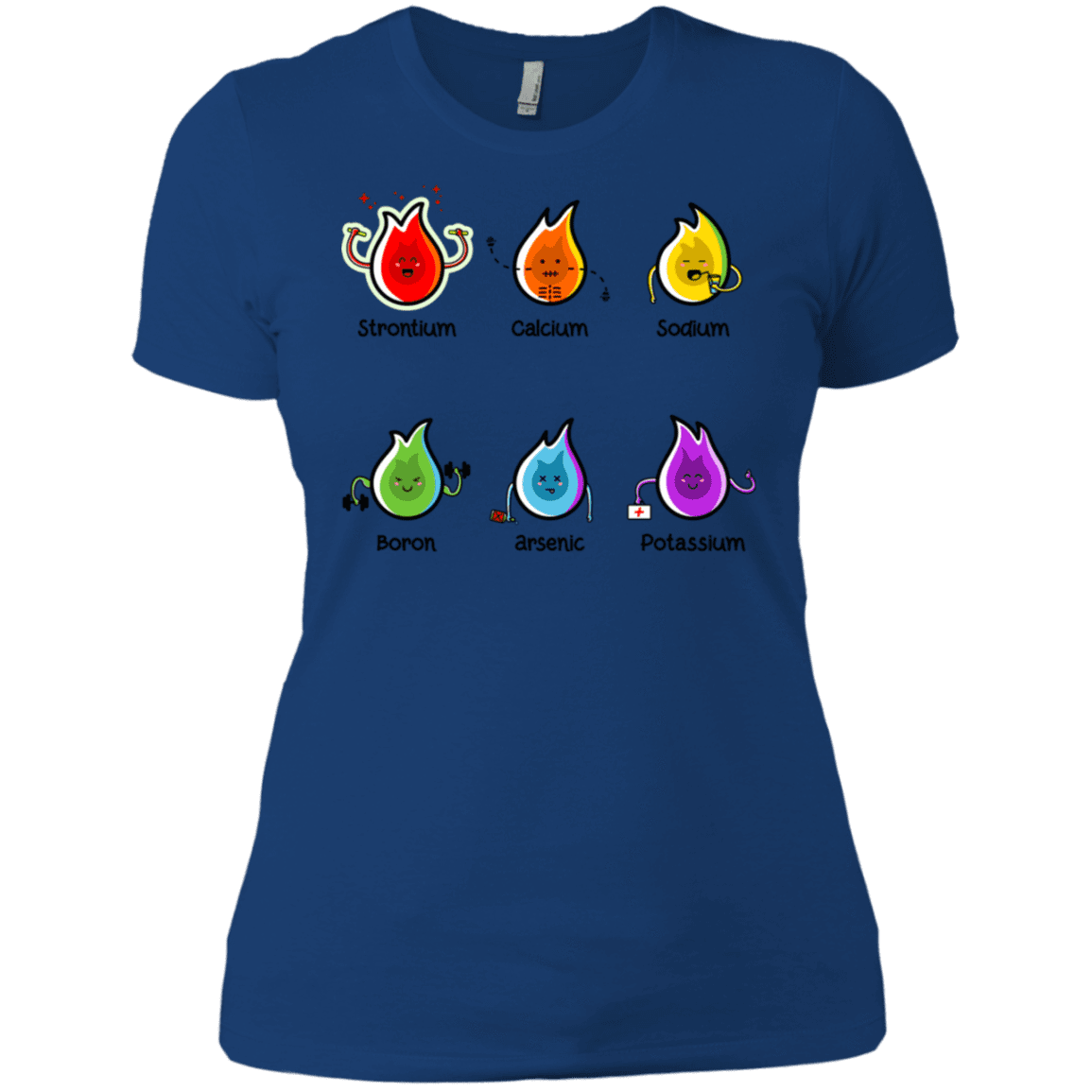 T-Shirts Royal / X-Small Flaming Elements Science Women's Premium T-Shirt