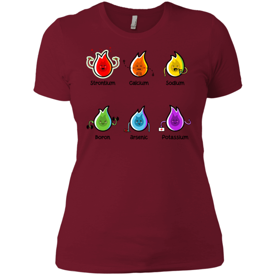 T-Shirts Scarlet / S Flaming Elements Science Women's Premium T-Shirt