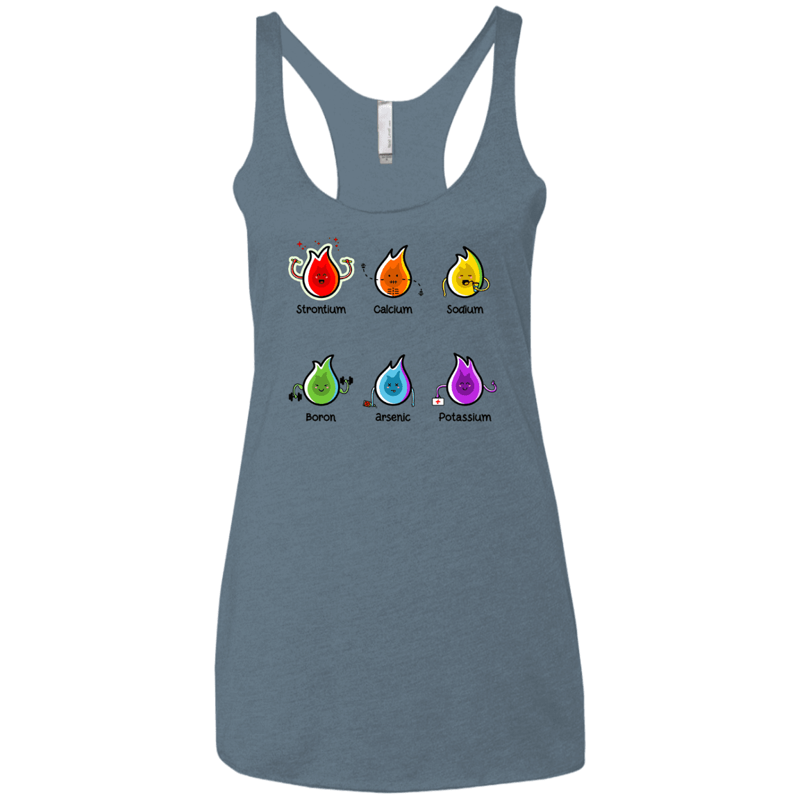 T-Shirts Indigo / X-Small Flaming Elements Science Women's Triblend Racerback Tank