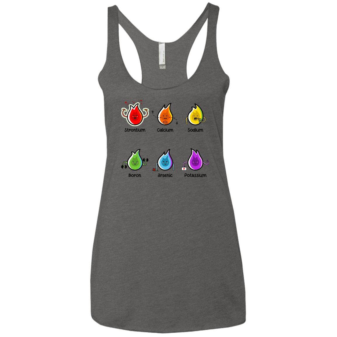 T-Shirts Premium Heather / X-Small Flaming Elements Science Women's Triblend Racerback Tank