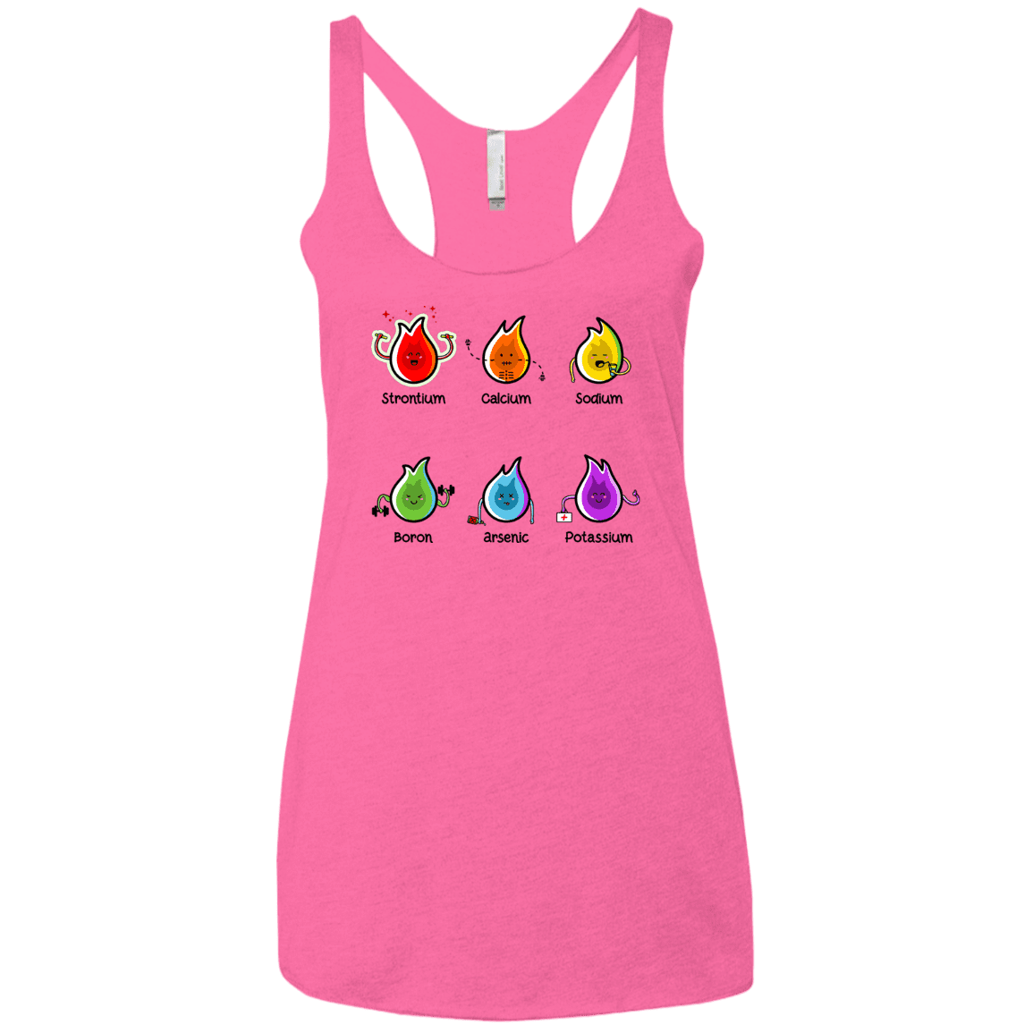 T-Shirts Vintage Pink / X-Small Flaming Elements Science Women's Triblend Racerback Tank