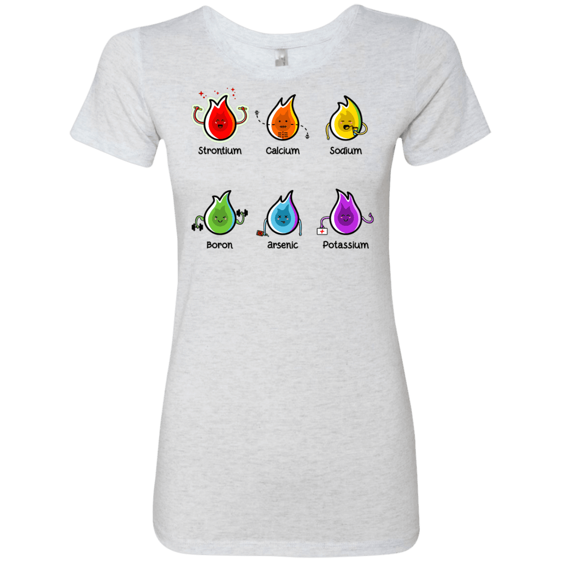 T-Shirts Heather White / S Flaming Elements Science Women's Triblend T-Shirt