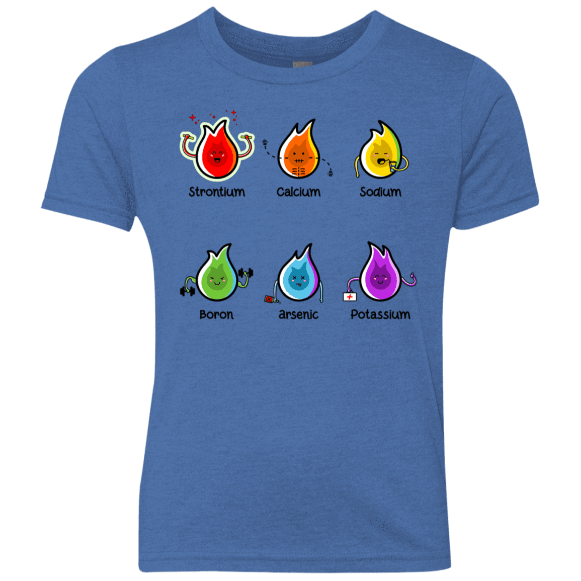 T-Shirts Vintage Royal / YXS Flaming Elements Science Youth Triblend T-Shirt