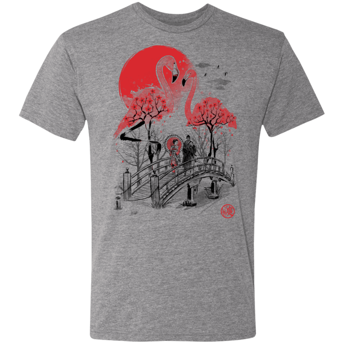 T-Shirts Premium Heather / S Flamingo Garden Men's Triblend T-Shirt