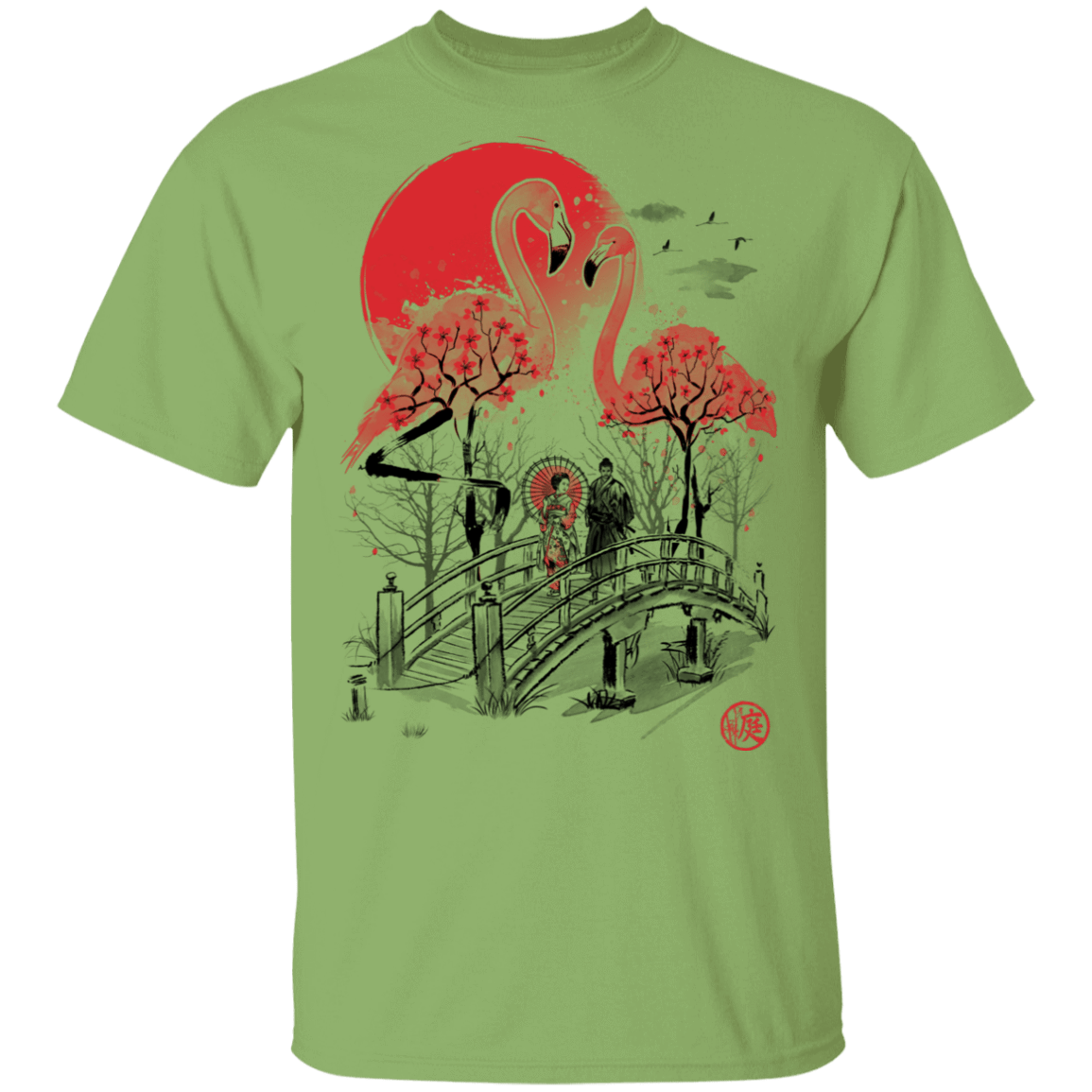 T-Shirts Kiwi / S Flamingo Garden T-Shirt