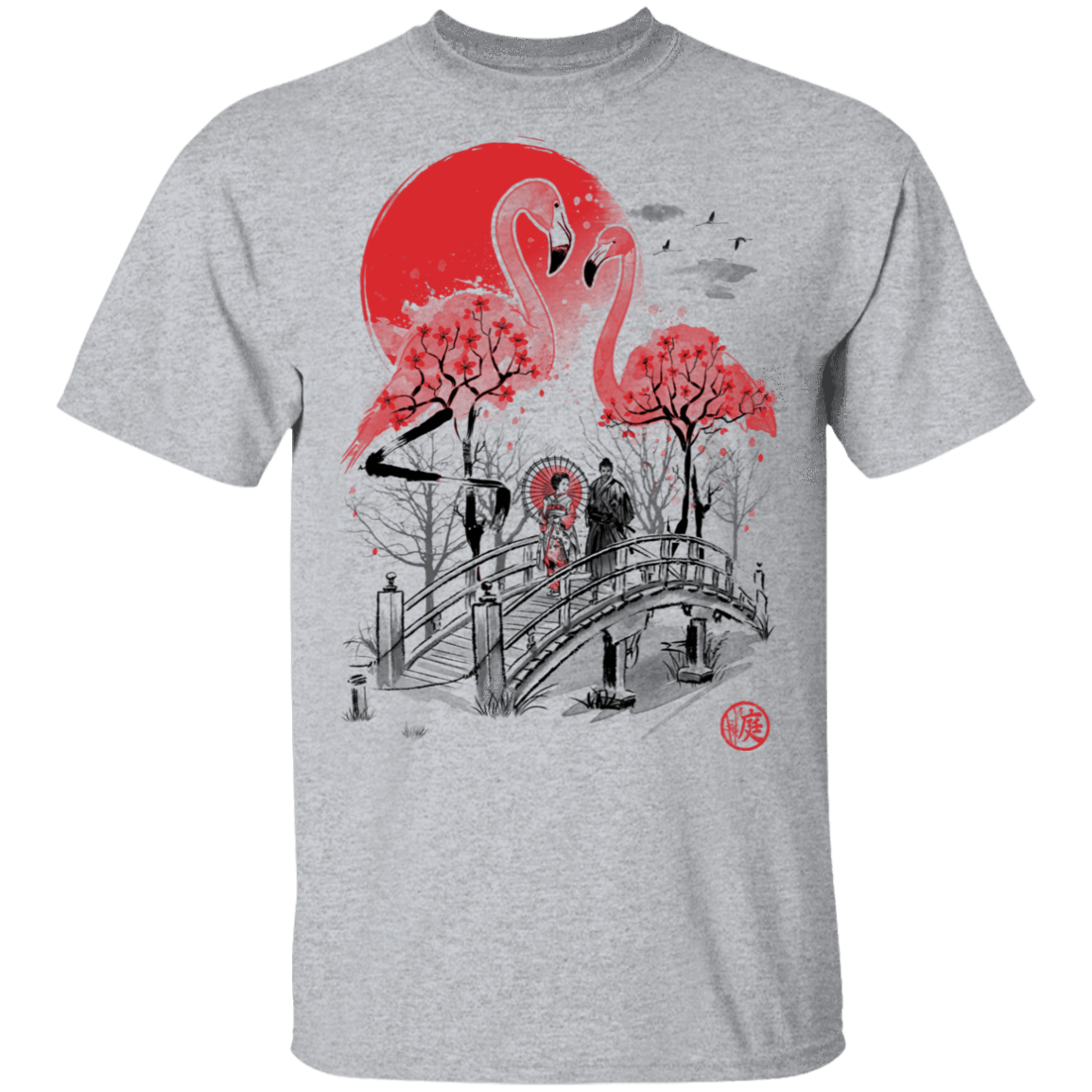 T-Shirts Sport Grey / S Flamingo Garden T-Shirt