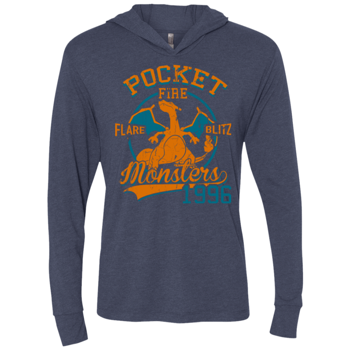 T-Shirts Vintage Navy / X-Small FLARE BLITZ Triblend Long Sleeve Hoodie Tee