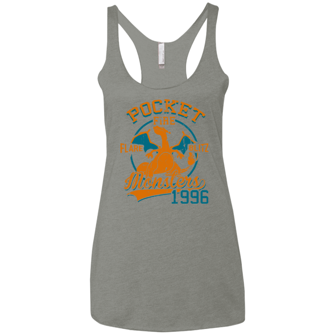 T-Shirts Venetian Grey / X-Small FLARE BLITZ Women's Triblend Racerback Tank