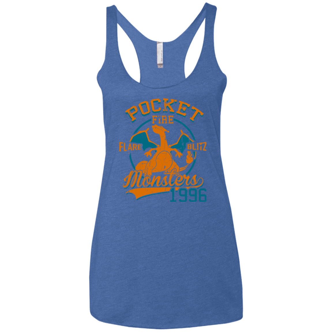 T-Shirts Vintage Royal / X-Small FLARE BLITZ Women's Triblend Racerback Tank