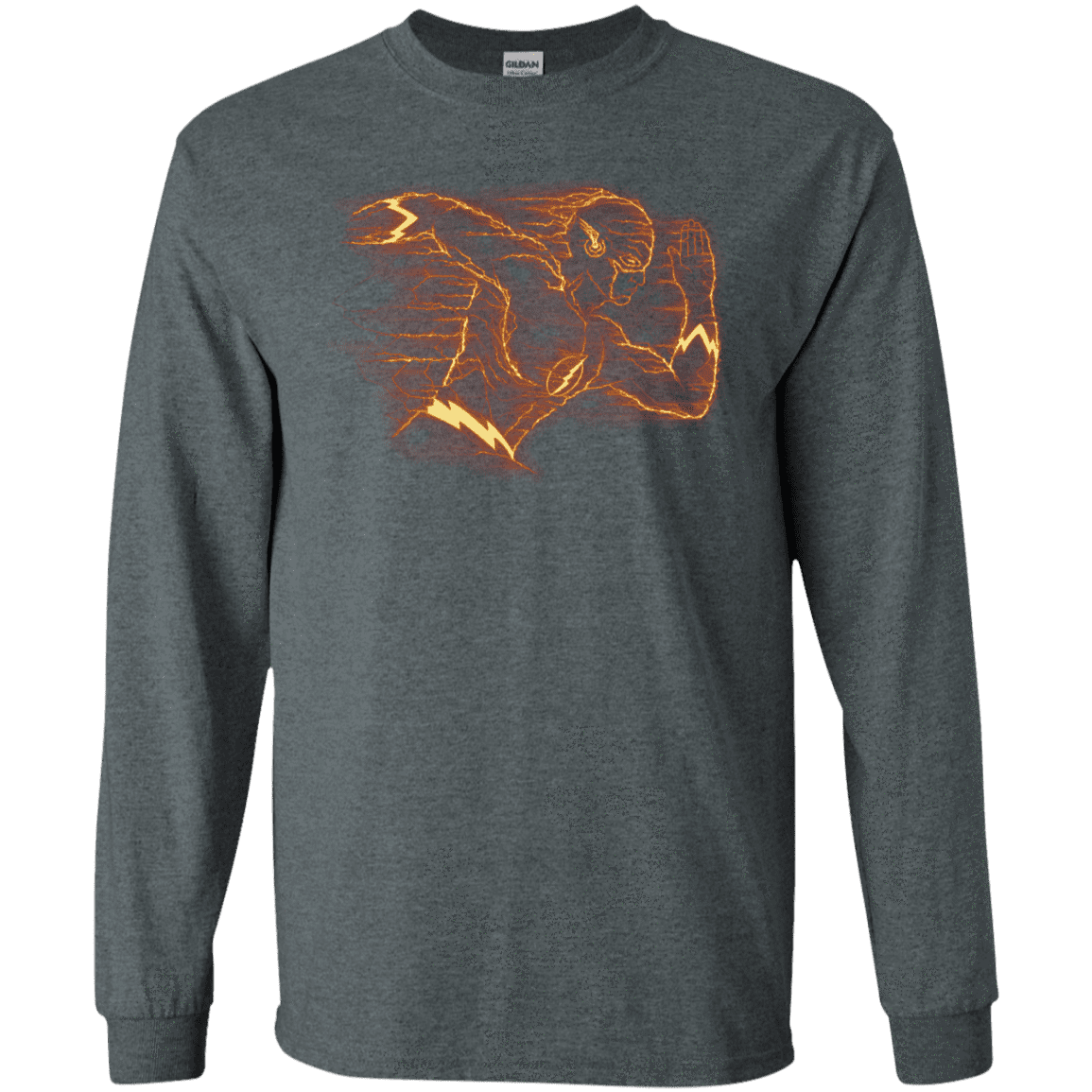 T-Shirts Dark Heather / S Flash Men's Long Sleeve T-Shirt