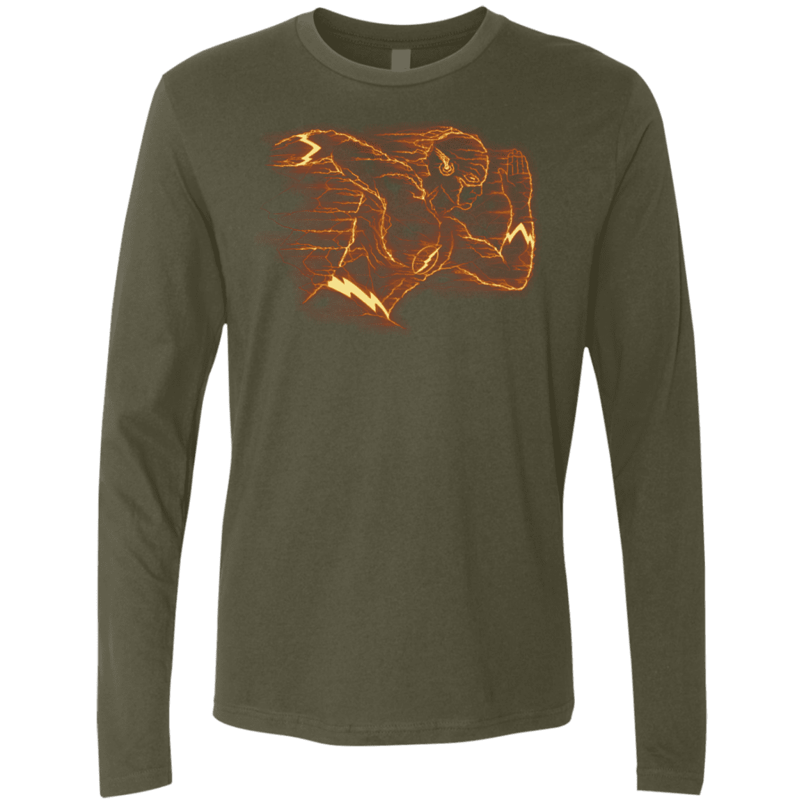 T-Shirts Military Green / S Flash Men's Premium Long Sleeve