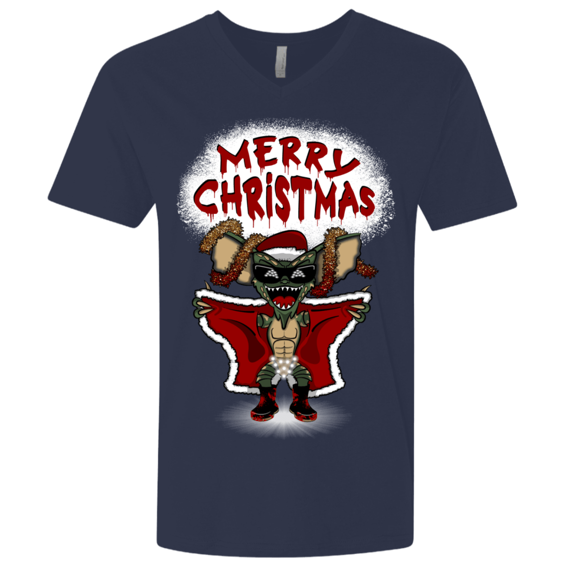 T-Shirts Midnight Navy / X-Small Flashing Through The Snow Men's Premium V-Neck