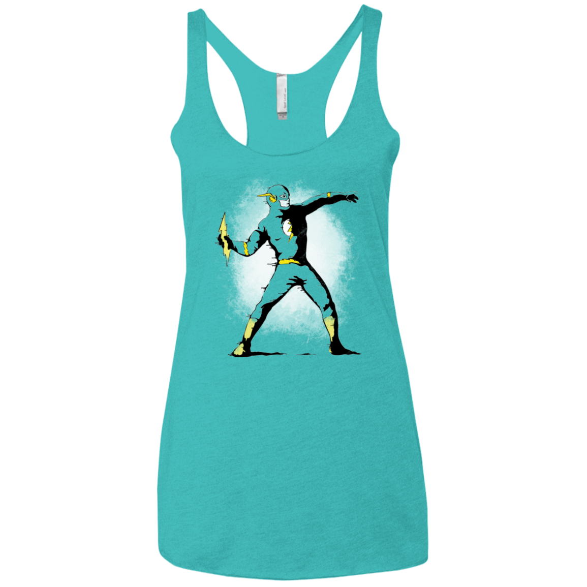 T-Shirts Tahiti Blue / X-Small Flashsy Women's Triblend Racerback Tank
