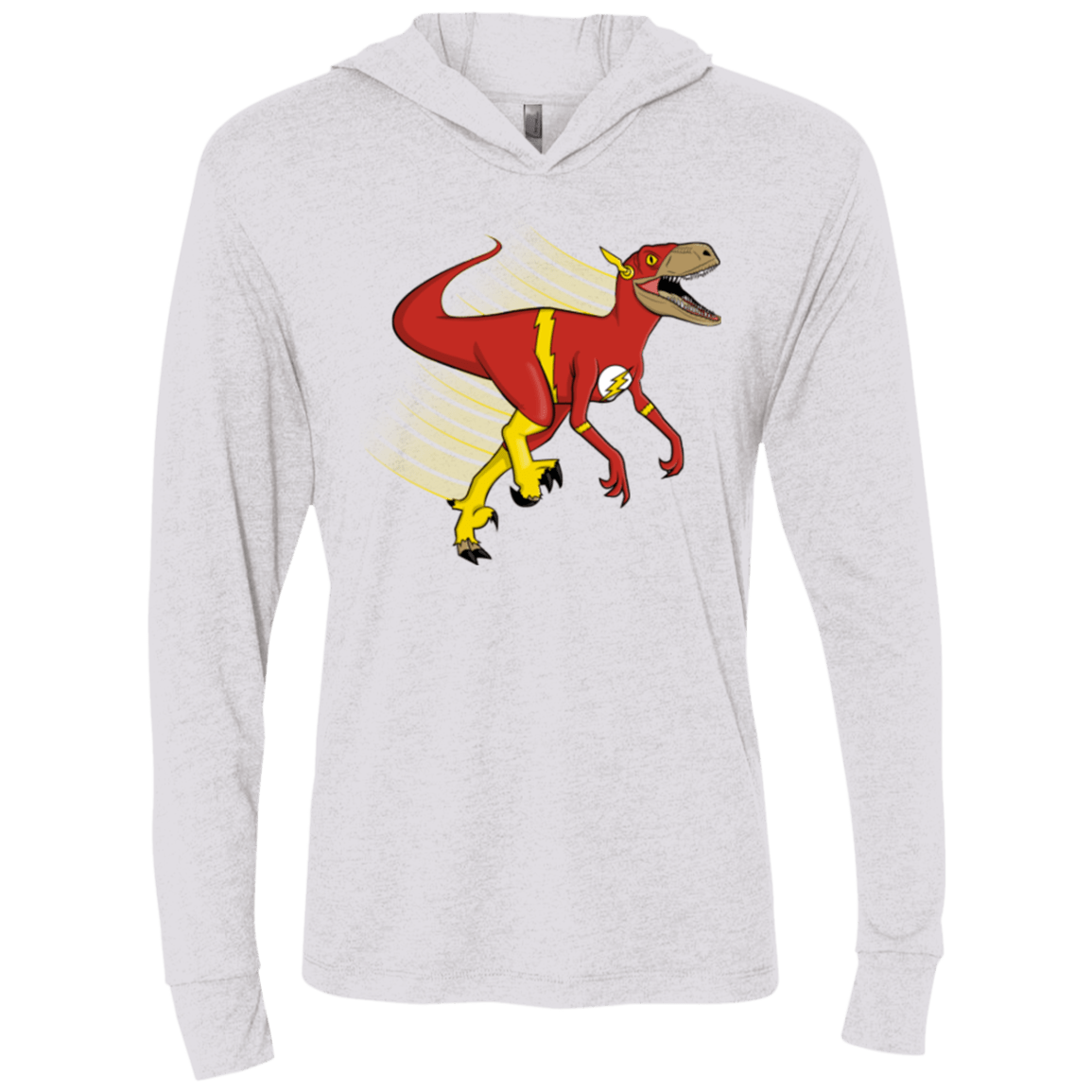 T-Shirts Heather White / X-Small Flashtor Triblend Long Sleeve Hoodie Tee